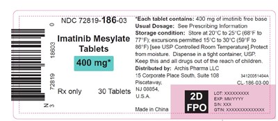 Imatinib Mesylate Tablets 400 mg Bottle Label (Image 1)